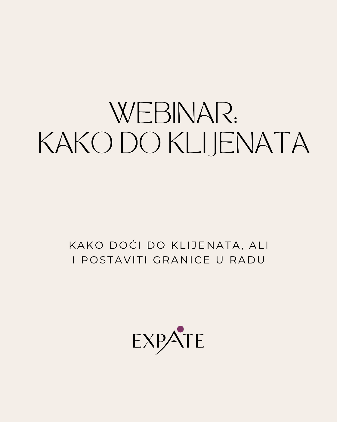 Webinar: Kako do klijenata 