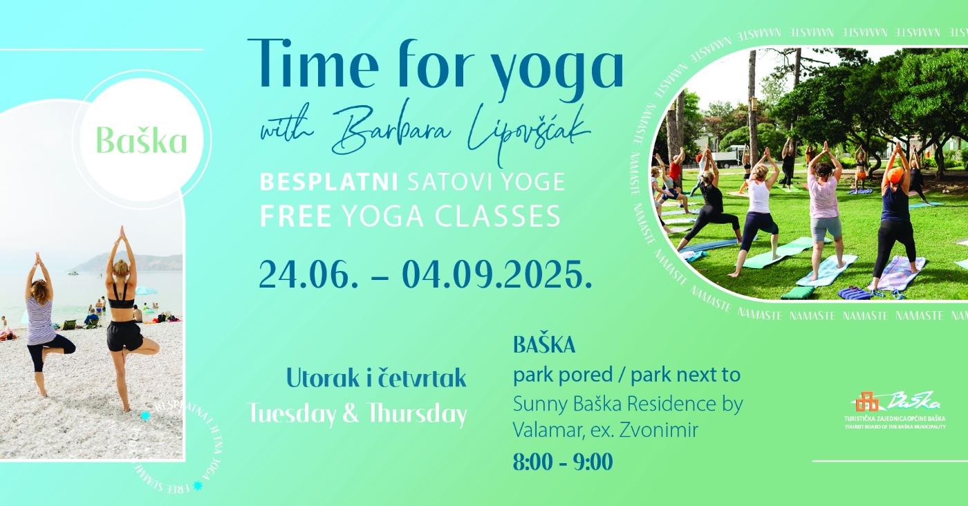 Time for Yoga - Ljetni treninzi joge u Baški