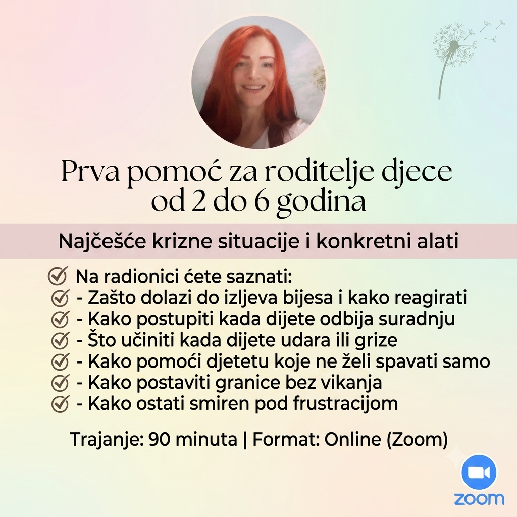 „Prva pomoć za roditelje djece od 2 do 6 godina“,